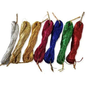 Metallic Cross Stitch Thread Spiraea Embroidery Yarn Colorful Dyed Silk Threads - Picture 1 of 19