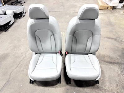 2013-2017 AUDI Q5 assentos aquecidos de couro cinza dianteiro motorista e passageiro OEM - Imagem 1 de 4