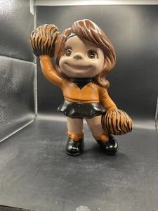 Vintage 1970s Atlantic Mold- Cheerleader Hand Painted Orange and Black - Picture 1 of 2