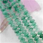 Green & White 5x8mm Emerald Roundel Loose Beads Gemstone Strand 15" ##AY091