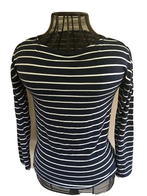 Camisa manga larga a rayas azul marino DIVIDED by H&M para mujer talla XS Foto 1 de 4