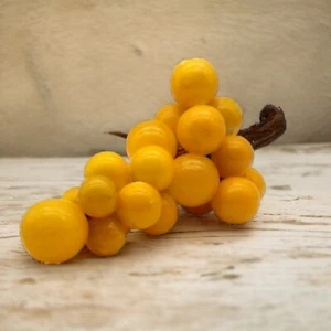 Alabaster Stone Grape Cluster w/ Wood Stem 17" Vintage Mid-Century Italy - Bild 1 von 13