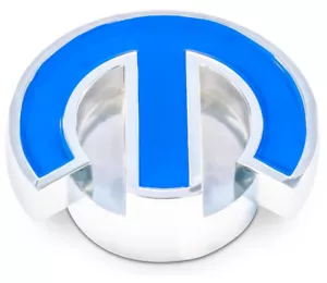Mopar Deluxe Air Cleaner Nut Chrome w/Blue Logo, 1/4-20 & 5/16-18 Threads - Picture 1 of 1