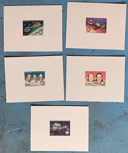 SPACE UPPER VOLTA APOLLO SOYUZ  SET 5 IMPERFORATE PROOFS  1975 EXC CONDITION - Picture 1 of 2