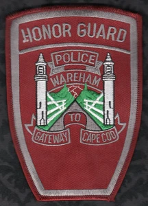 Wareham Massachusetts Police Shoulder Patch  Honor Guard - Picture 1 of 2