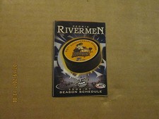 AHL Peoria Rivermen Vintage 2006-07 25TH Anniversary Logo Hockey Pocket Schedule