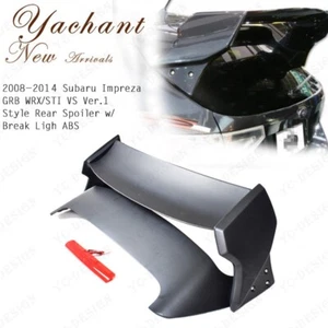 ABS Spoiler w/Break Light Kit For 08-14 Subaru Impreza GRB WRX/STI vs ver.1 Wing - Picture 1 of 24