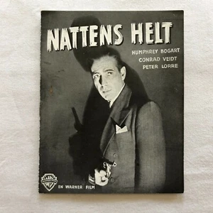 Die ganze Nacht Humphrey Bogart Conrad Veidt 1942 Dänisches Filmprogramm - Bild 1 von 5