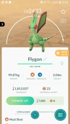 Pokémon Flygon ( Trapinch Evolution ) GO - Image 1 of 2