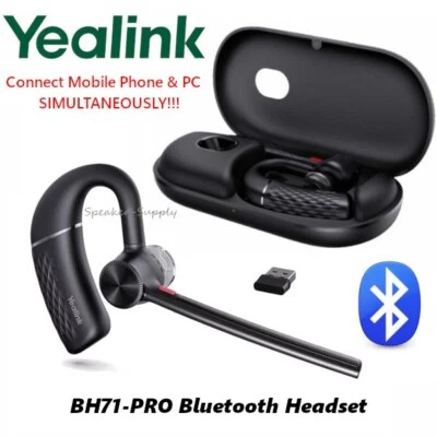 Yealink BH71-PRO Bluetooth Wireless Headset System Ear Hook Connect PC & Phone - Image 1 of 4