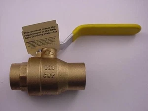 Apollo Ball Valve 3/4" Sweat  600 CWP Brass  94A-204-01 Ships Day Of Purchase - Picture 1 of 6