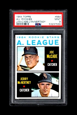 1964 Topps #564 AL ROOKIE STARS J.McCabe/J.McNertney PSA 9 MINT VERY RARE CARD! - Image 1 of 2