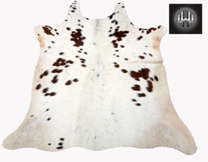 Cow Hide Rug Natural Cowhide Skin Hairon Leather Rug for Décor (45" x 50") - Picture 1 of 3