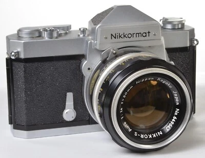 Nikkormat FTn 35mm camera w/Nikkor Auto-S 50mm f1.4, filter, cap, case, strap - Image 1 of 4