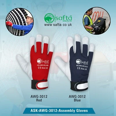 SAFTA Damen/Herren Leder Gartenhandschuhe dornfest Gartenarbeitshandschuhe Montage