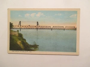 Pine Bluff Arkansas Postcard Free Bridge AR - Picture 1 of 2