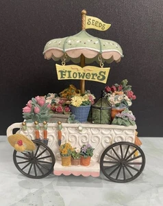 San Francisco Co Music Box Dettagliato "Carrello Fiori Anna Rosa" 6,5" H x 6" W LEGGI - Foto 1 di 19