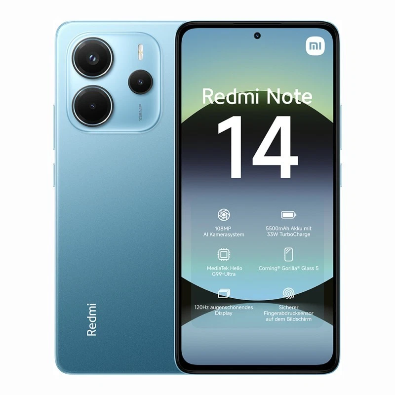 XIAOMI REDMI NOTE 14 4G NFC RAM 8/256GB DISPLAY 6.67" OCEAN BLUE - Immagine 1 di 1
