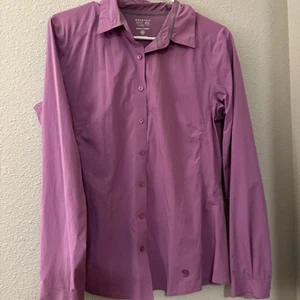Mountain Hardwear Womens Size 10 Long Sleeve Fishing Purple Vented Quick Dry EUC - Picture 1 of 3