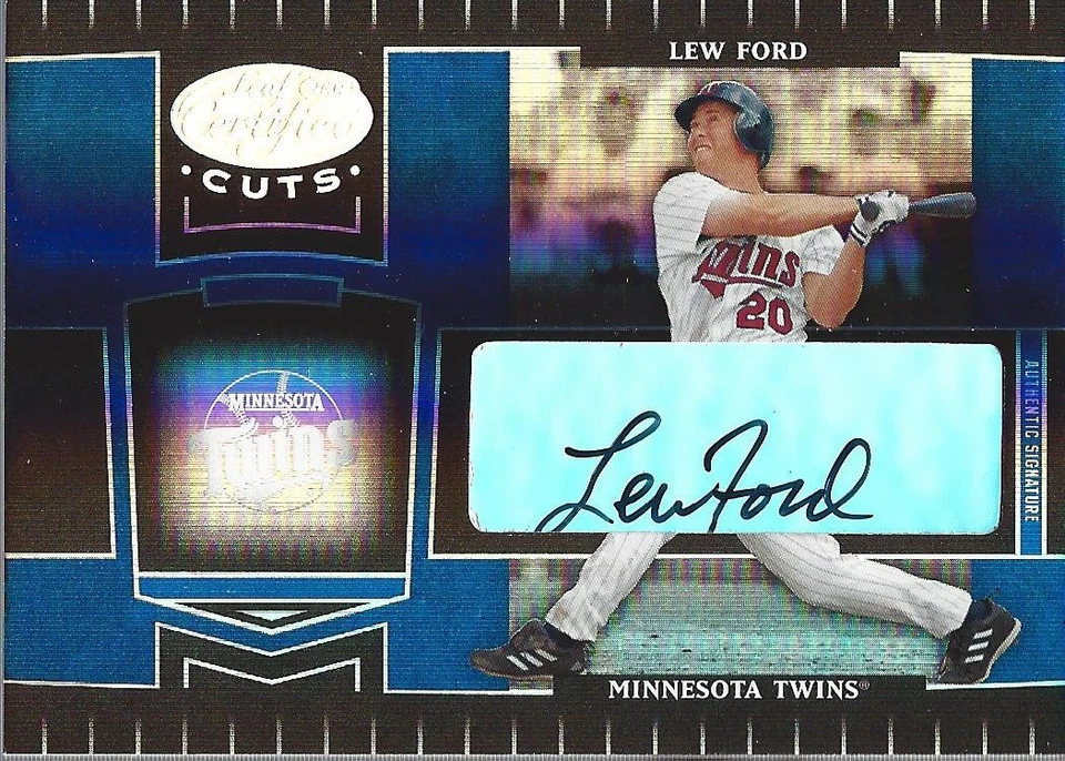 2004 Leaf Certified Cuts Marble Signature Blue #116 Lew Ford Auto /75 - BB - Image 1 of 2