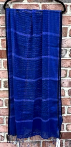 Neu mit Etikett Eileen Fisher blaue Mütze luftig Leinen Wolle Kaschmir Schal/Halstuch $ 138 - Bild 1 von 7