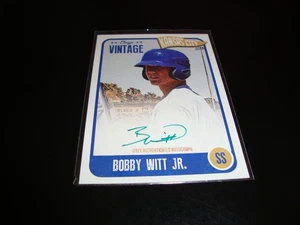 Bobby Witt Jr Royals Certified Auto Autograph 2020 Onyx Vintage Green Ink /50 - Picture 1 of 10