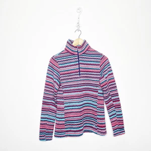 Spyder Savona Chevron 1/4 Zip pullover Striped Fleece knit warm Girlss 10 - Picture 1 of 9