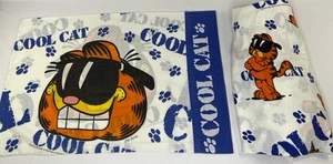 Vintage Garfield Pillow Case and Twin Fitted Sheet Set Cool Cat All Over Print - Picture 1 of 11