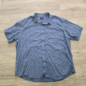 Camisa Untuckit Para Hombre 3XL Abotonada Manga Corta Estampado Floral Azul - Imagen 1 de 9