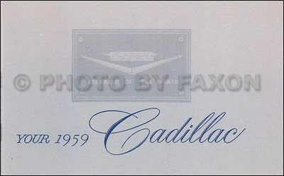 1959 Cadillac Owners Manual Deville Eldorado Series 62 60 75 Fleetwood Guide - Imagem 1 de 2