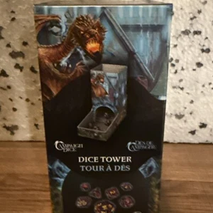 Campaign Dice Tower Portable Tumbler with 7 Polyhedral Dice D&D New in Box - Picture 1 of 3