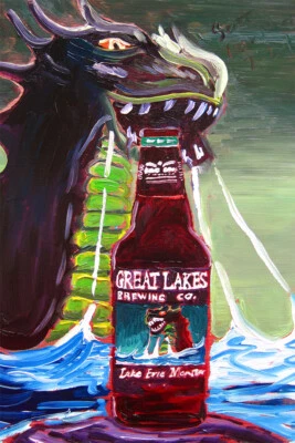 Arte de pared original vintage bebida dibujada en cerveza de Great Lakes decoración del hogar - PÓSTER 20x30 Foto 1 de 4