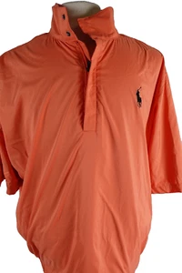 Polo Golf Ralph Lauren Mens Half Zip Pullover Size Large Orange Outdoor Casual - Picture 1 of 21