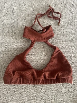 Blue Life Swimwear Roped Up Halter Bikini Top - Textured Clay - Sz XS - Image 1 of 4