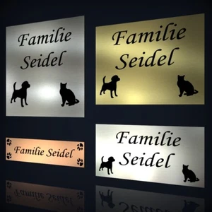 TÜRSCHILD BRIEFKASTENSCHILD KLINGELSCHILD IN EDELSTAHL-, KUPFER- ODER GOLDOPTIK - Bild 1 von 15