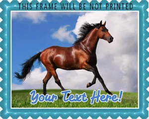 Brown Horse - Edible Cake Topper or Cupcake Topper - Picture 1 of 16