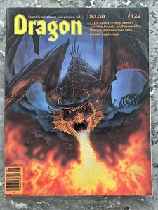 Dragon Magazine #122 - 1987 Dungeons & Dragons Supplemental D&D Gaming Vintage - Imagen 1 de 12