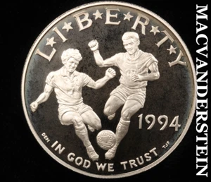 1994-S The World Cup Commemorative Silver Dollar - Choice Gem Proof #Y5594 - Picture 1 of 2