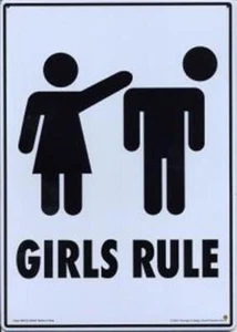 Blechschild "GIRLS RULE" lustig Schlafzimmer Büro Wanddeko Geschenk #D-101 - Bild 1 von 5