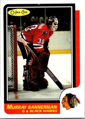HOCKEY CARD  OPC HIGH GRADE 1986 MURRAY BANNERMAN  CHICAGO   NO1369 - Image 1 of 2