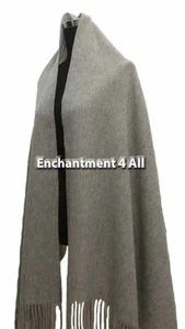 New Elegant Large 80"x28" 4-Ply 100% Pure Cashmere Women Shawl Wrap, Light Gray - Picture 1 of 2