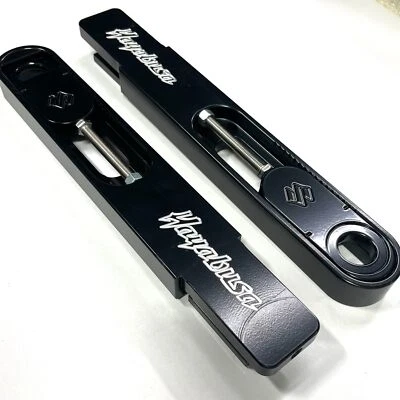 CLEARANCE! BLACK CONTRAST SWINGARM EXTENSIONS 6-13" OVER 99-24 SUZUKI HAYABUSA - Image 1 of 4