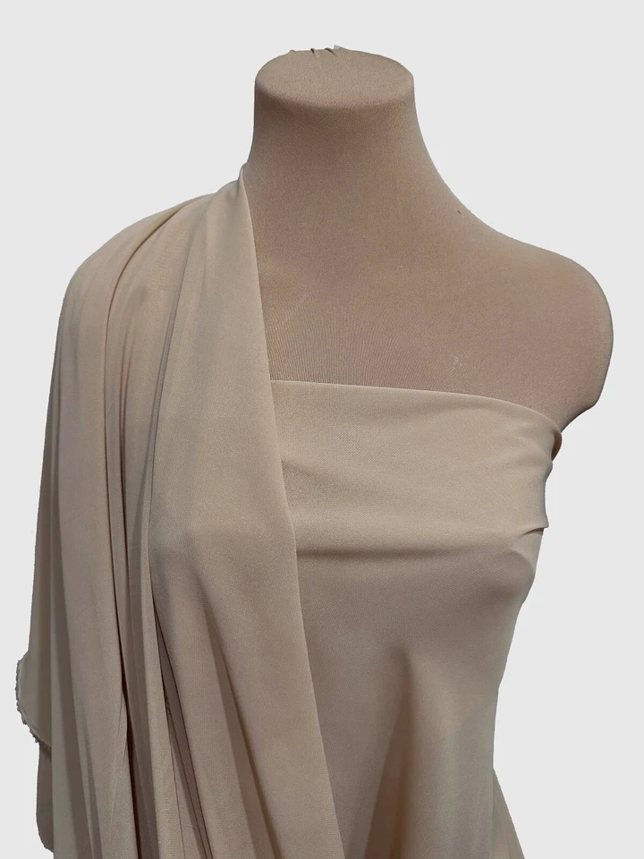 HI-MULTI CHIFFON FABRIC SHEER 60" TAUPE 9017   BRIDAL, FORMAL WEAR - Image 1 of 1