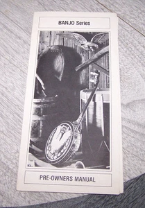 Rare Gibson Pre Owners Manual for Banjos circa 1970s - Picture 1 of 5