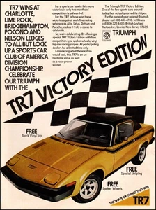 1975 British Sports Car AD TRIUMPH TR-7 Victory Edition Black & Gold 032624 - Picture 1 of 1
