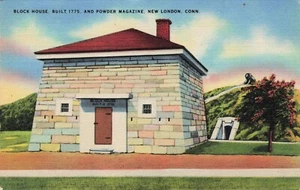 Block House, New London, Connecticut Vintage PC - Picture 1 of 2