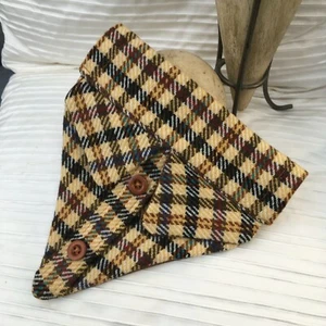 100% wool tweed Unusual Dog Suit Bandana XS 9-11" neck Slipover only - Bild 1 von 3