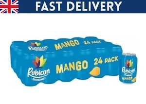 Rubicon 24 Pack Sparkling Mango Flavoured Fizzy Drink with Real Fruit Juice, Han - Picture 1 of 2