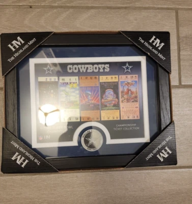 Colección de boletos del Campeonato de los Dallas Cowboys de la NFL The Highland Mint, usado en excelente estado Foto 1 de 4