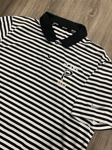 Nike Golf Dri Fit Short Sleeve Size Medium Polo Embroidered Striped - Picture 1 of 6